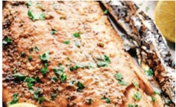Garlic Brown Sugar Glazed Salmon